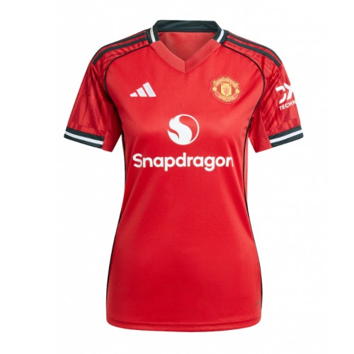 Echipament fotbal Manchester United Manuel Ugarte #25 Tricou Acasa 2025-26 pentru femei maneca scurta Echipament fotbal Manchester United Manuel Ugarte #25 Tricou Acasa 2025-26 pentru femei maneca scurta