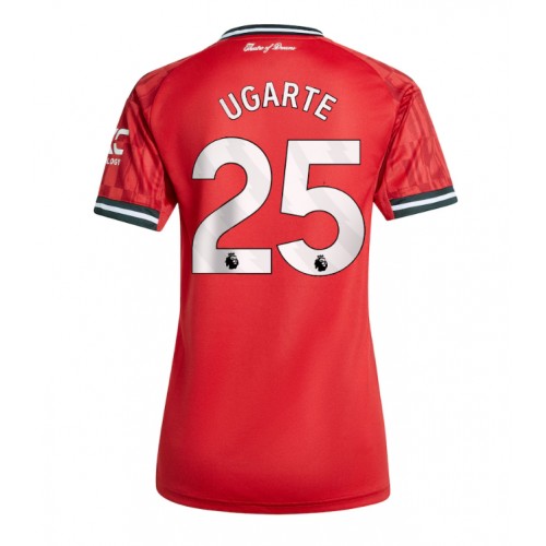Echipament fotbal Manchester United Manuel Ugarte #25 Tricou Acasa 2025-26 pentru femei maneca scurta Echipament fotbal Manchester United Manuel Ugarte #25 Tricou Acasa 2025-26 pentru femei maneca scurta
