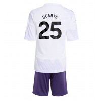 Echipament fotbal Manchester United Manuel Ugarte #25 Tricou Deplasare 2025-26 pentru copii maneca scurta (+ Pantaloni scurti)