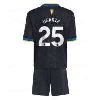 Echipament fotbal Manchester United Manuel Ugarte #25 Tricou Treilea 2025-26 pentru copii maneca scurta (+ Pantaloni scurti)