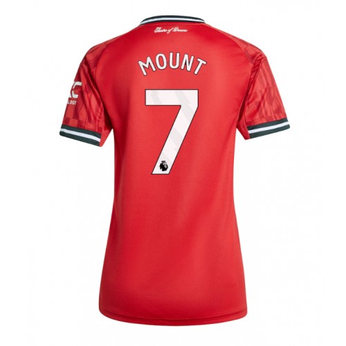 Echipament fotbal Manchester United Mason Mount #7 Tricou Acasa 2025-26 pentru femei maneca scurta Echipament fotbal Manchester United Mason Mount #7 Tricou Acasa 2025-26 pentru femei maneca scurta