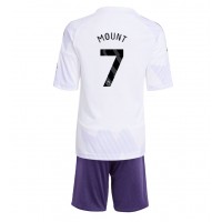 Echipament fotbal Manchester United Mason Mount #7 Tricou Deplasare 2025-26 pentru copii maneca scurta (+ Pantaloni scurti)
