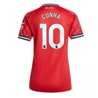 Echipament fotbal Manchester United Matheus Cunha #10 Tricou Acasa 2025-26 pentru femei maneca scurta