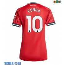 Echipament fotbal Manchester United Matheus Cunha #10 Tricou Acasa 2025-26 pentru femei maneca scurta