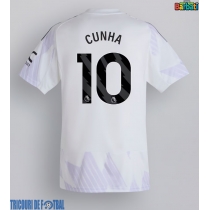 Echipament fotbal Manchester United Matheus Cunha #10 Tricou Deplasare 2025-26 maneca scurta