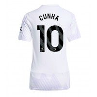 Echipament fotbal Manchester United Matheus Cunha #10 Tricou Deplasare 2025-26 pentru femei maneca scurta