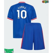 Echipament fotbal Manchester United Matheus Cunha #10 Tricou Deplasare 2026-27 pentru copii maneca scurta (+ Pantaloni scurti)
