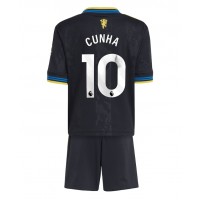 Echipament fotbal Manchester United Matheus Cunha #10 Tricou Treilea 2025-26 pentru copii maneca scurta (+ Pantaloni scurti)