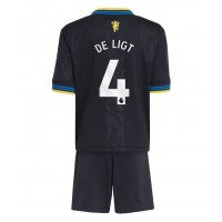 Echipament fotbal Manchester United Matthijs de Ligt #4 Tricou Treilea 2025-26 pentru copii maneca scurta (+ Pantaloni scurti)