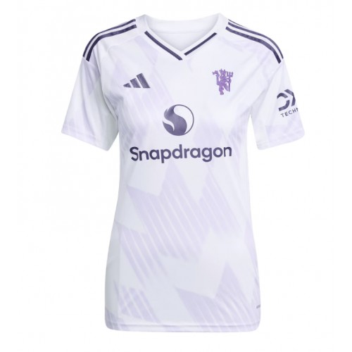 Echipament fotbal Manchester United Patrick Dorgu #13 Tricou Deplasare 2025-26 pentru femei maneca scurta Echipament fotbal Manchester United Patrick Dorgu #13 Tricou Deplasare 2025-26 pentru femei maneca scurta