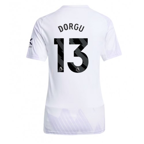 Echipament fotbal Manchester United Patrick Dorgu #13 Tricou Deplasare 2025-26 pentru femei maneca scurta Echipament fotbal Manchester United Patrick Dorgu #13 Tricou Deplasare 2025-26 pentru femei maneca scurta