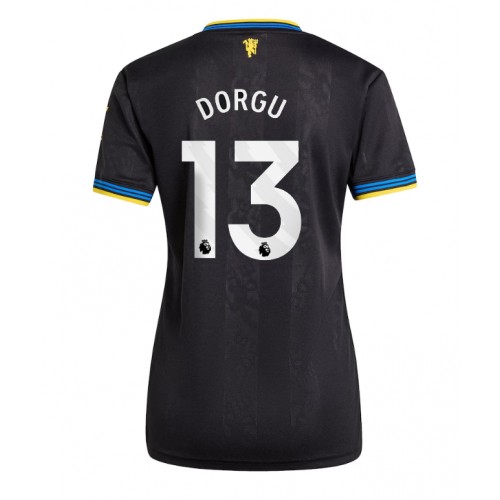 Echipament fotbal Manchester United Patrick Dorgu #13 Tricou Treilea 2025-26 pentru femei maneca scurta Echipament fotbal Manchester United Patrick Dorgu #13 Tricou Treilea 2025-26 pentru femei maneca scurta