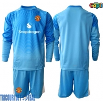 Echipament fotbal Manchester United Portar Tricou Acasa 2025-26 pentru copii maneca lunga (+ Pantaloni scurti)