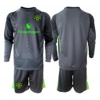 Echipament fotbal Manchester United Portar Tricou Deplasare 2025-26 pentru copii maneca lunga (+ Pantaloni scurti)