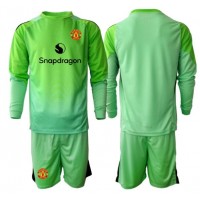 Echipament fotbal Manchester United Portar Tricou Treilea 2025-26 pentru copii maneca lunga (+ Pantaloni scurti)
