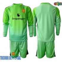 Echipament fotbal Manchester United Portar Tricou Treilea 2025-26 pentru copii maneca lunga (+ Pantaloni scurti)