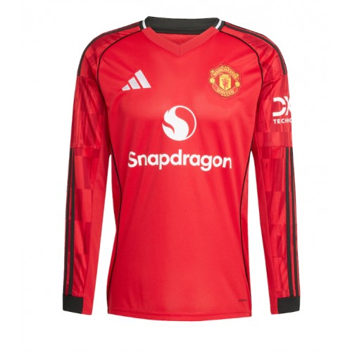 Echipament fotbal Manchester United Tricou Acasa 2025-26 maneca lunga Echipament fotbal Manchester United Tricou Acasa 2025-26 maneca lunga