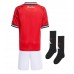 Echipament fotbal Manchester United Tricou Acasa 2025-26 pentru copii maneca scurta (+ Pantaloni scurti)