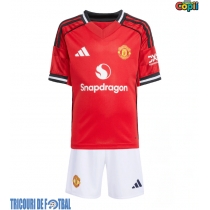 Echipament fotbal Manchester United Tricou Acasa 2025-26 pentru copii maneca scurta (+ Pantaloni scurti)