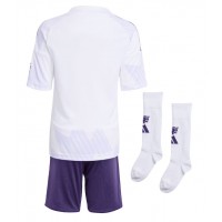 Echipament fotbal Manchester United Tricou Deplasare 2025-26 pentru copii maneca scurta (+ Pantaloni scurti)
