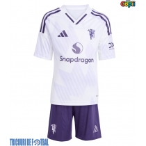 Echipament fotbal Manchester United Tricou Deplasare 2025-26 pentru copii maneca scurta (+ Pantaloni scurti)