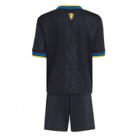 Echipament fotbal Manchester United Tricou Treilea 2025-26 pentru copii maneca scurta (+ Pantaloni scurti)
