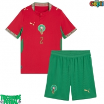 Echipament fotbal Maroc Achraf Hakimi #2 Tricou Acasa Mondial 2026 pentru copii maneca scurta (+ Pantaloni scurti)
