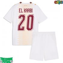 Echipament fotbal Maroc Ayoub El Kaabi #20 Tricou Deplasare Mondial 2026 pentru copii maneca scurta (+ Pantaloni scurti)