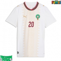 Echipament fotbal Maroc Ayoub El Kaabi #20 Tricou Deplasare Mondial 2026 pentru femei maneca scurta