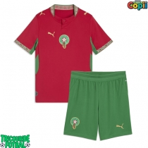 Echipament fotbal Maroc Tricou Acasa Mondial 2026 pentru copii maneca scurta (+ Pantaloni scurti)