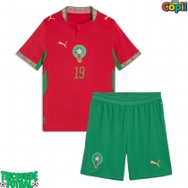 Echipament fotbal Maroc Youssef En-Nesyri #19 Tricou Acasa Mondial 2026 pentru copii maneca scurta (+ Pantaloni scurti)