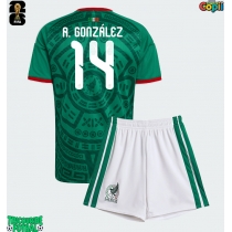 Echipament fotbal Mexic Armando Gonzalez #14 Tricou Acasa Mondial 2026 pentru copii maneca scurta (+ Pantaloni scurti)