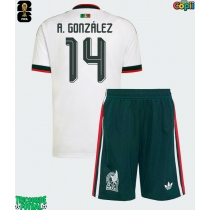 Echipament fotbal Mexic Armando Gonzalez #14 Tricou Deplasare Mondial 2026 pentru copii maneca scurta (+ Pantaloni scurti)
