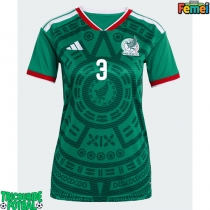 Echipament fotbal Mexic Cesar Montes #3 Tricou Acasa Mondial 2026 pentru femei maneca scurta