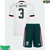 Echipament fotbal Mexic Cesar Montes #3 Tricou Deplasare Mondial 2026 pentru copii maneca scurta (+ Pantaloni scurti)