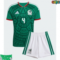 Echipament fotbal Mexic Edson Alvarez #4 Tricou Acasa Mondial 2026 pentru copii maneca scurta (+ Pantaloni scurti)