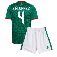 Echipament fotbal Mexic Edson Alvarez #4 Tricou Acasa Mondial 2026 pentru copii maneca scurta (+ Pantaloni scurti)
