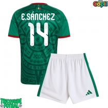 Echipament fotbal Mexic Erick Sanchez #14 Tricou Acasa Mondial 2026 pentru copii maneca scurta (+ Pantaloni scurti)
