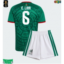 Echipament fotbal Mexic Erik Lira #6 Tricou Acasa Mondial 2026 pentru copii maneca scurta (+ Pantaloni scurti)