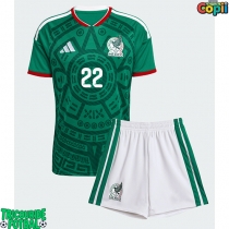 Echipament fotbal Mexic Hirving Lozano #22 Tricou Acasa Mondial 2026 pentru copii maneca scurta (+ Pantaloni scurti)