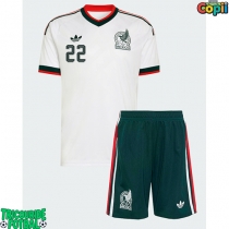Echipament fotbal Mexic Hirving Lozano #22 Tricou Deplasare Mondial 2026 pentru copii maneca scurta (+ Pantaloni scurti)