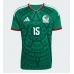 Echipament fotbal Mexic Israel Reyes #15 Tricou Acasa Mondial 2026 maneca scurta