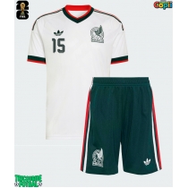 Echipament fotbal Mexic Israel Reyes #15 Tricou Deplasare Mondial 2026 pentru copii maneca scurta (+ Pantaloni scurti)