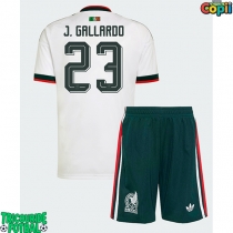 Echipament fotbal Mexic Jesus Gallardo #23 Tricou Deplasare Mondial 2026 pentru copii maneca scurta (+ Pantaloni scurti)