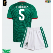 Echipament fotbal Mexic Johan Vasquez #5 Tricou Acasa Mondial 2026 pentru copii maneca scurta (+ Pantaloni scurti)
