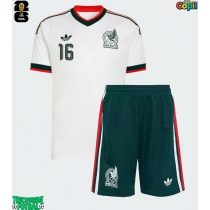 Echipament fotbal Mexic Julian Quinones #16 Tricou Deplasare Mondial 2026 pentru copii maneca scurta (+ Pantaloni scurti)