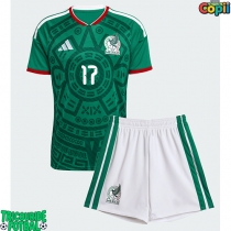 Echipament fotbal Mexic Orbelin Pineda #17 Tricou Acasa Mondial 2026 pentru copii maneca scurta (+ Pantaloni scurti)