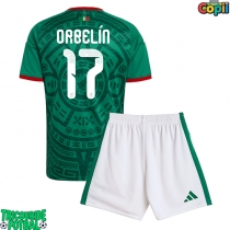 Echipament fotbal Mexic Orbelin Pineda #17 Tricou Acasa Mondial 2026 pentru copii maneca scurta (+ Pantaloni scurti)