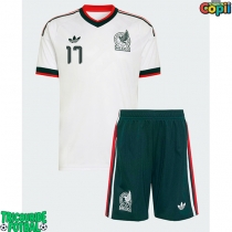Echipament fotbal Mexic Orbelin Pineda #17 Tricou Deplasare Mondial 2026 pentru copii maneca scurta (+ Pantaloni scurti)