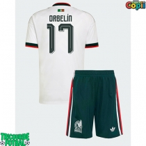 Echipament fotbal Mexic Orbelin Pineda #17 Tricou Deplasare Mondial 2026 pentru copii maneca scurta (+ Pantaloni scurti)